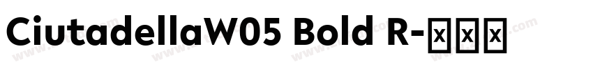 CiutadellaW05 Bold R字体转换